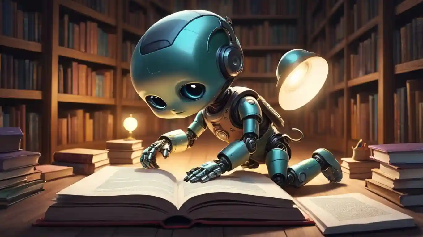 robot leyendo